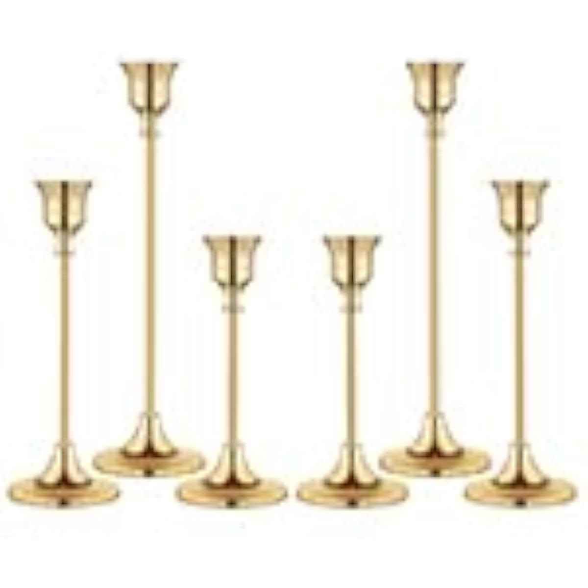 Candlestick Holders,Taper Candle Holder for Candlesticks Gold Brass Vintage Candle Stick Candle Holders Candelabra Candle Holder for Fireplace Party Dining Home