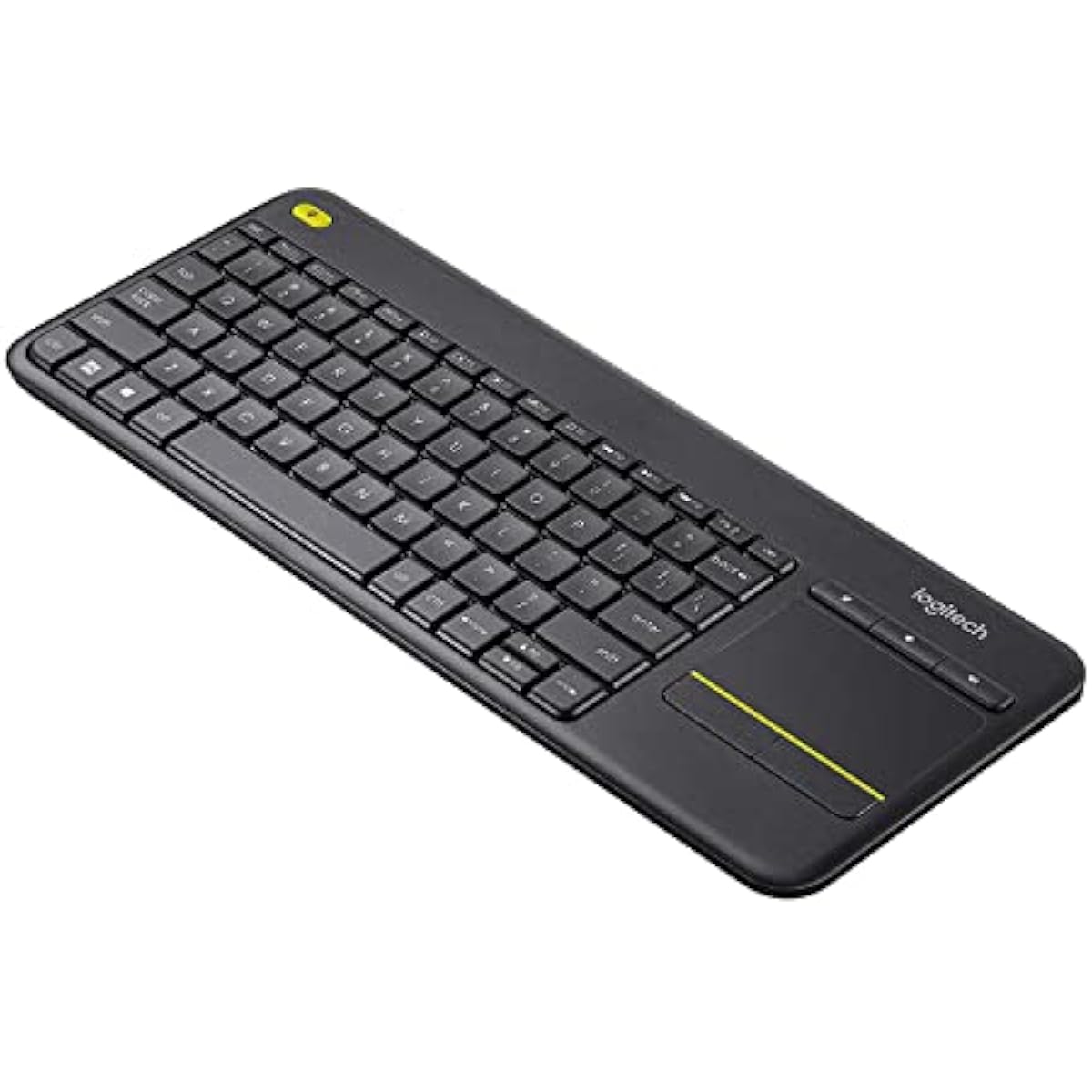 Logitech K400 Plus Wireless Touch TV Keyboard with Easy Media Control and Built-in Touchpad, HTPC Keyboard for PC-Connected TV, Windows, Android, ChromeOS, Laptop, Tablet - Black