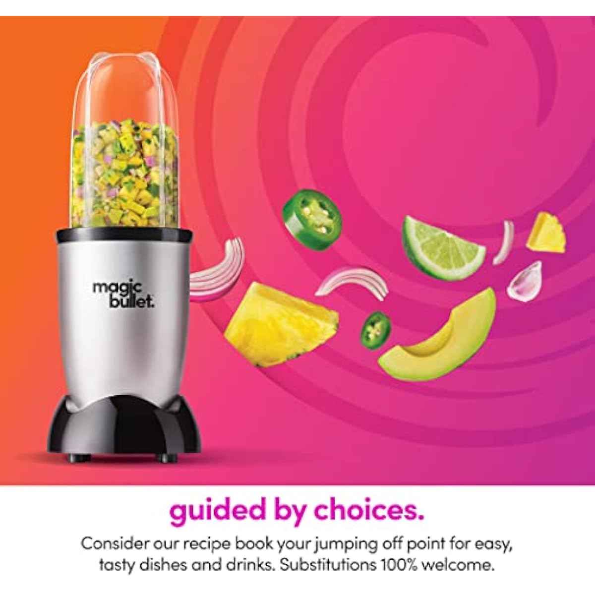 Magic Bullet Blender, Small, Silver, 11 Piece Set