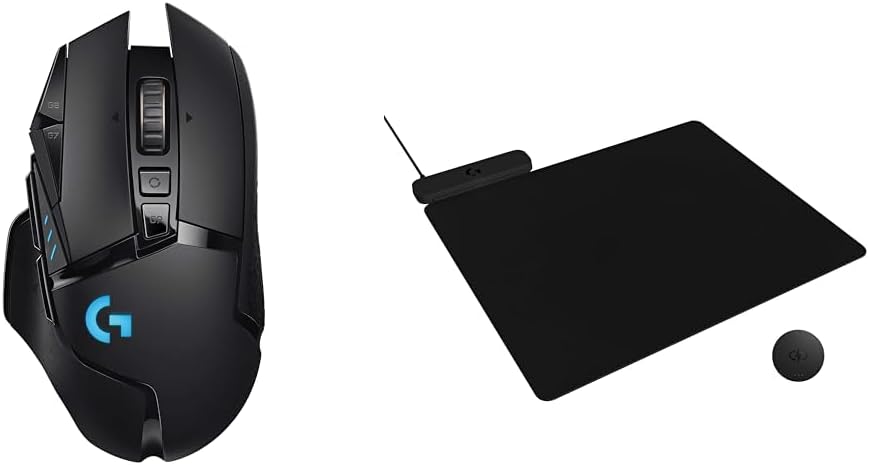 Logitech G502 Hero High Performance Wired Gaming Mouse, Hero 25K Sensor, 25,600 DPI, RGB, Adjustable Weights, 11 Programmable Buttons, On-Board Memory, PC/Mac - Black