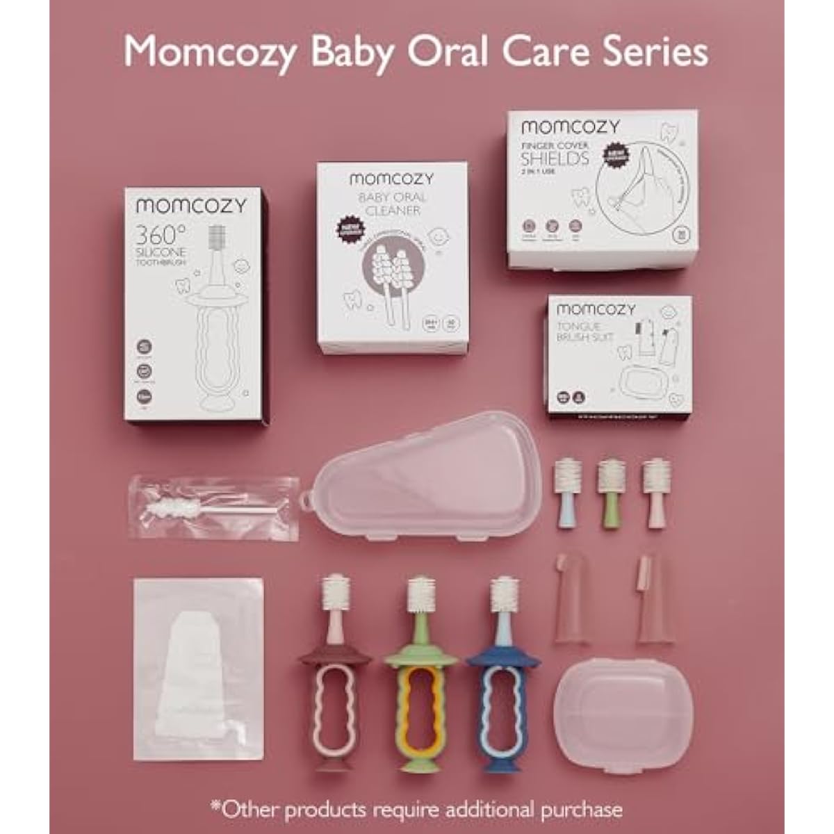Momcozy Baby Tongue Cleaner Gauze, Baby Toothbrush Disposable Oral Cleaner, Toddler Tooth Brush for Tooth Mouth Gum Clean, Infant Toothbrush Oral Cleaning Stick, Baby Oral Cleaner Newborn, 40 Count