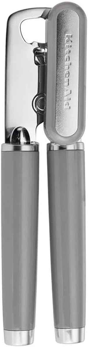 KitchenAid Classic Multifunction Can Opener and Bottle Opener Easy to Use, Razor Sharp Stainless Steel Cutting Wheel, Soft Ergonomic Handles, Black