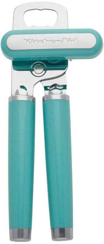 KitchenAid Classic Multifunction Can Opener and Bottle Opener Easy to Use, Razor Sharp Stainless Steel Cutting Wheel, Soft Ergonomic Handles, Black