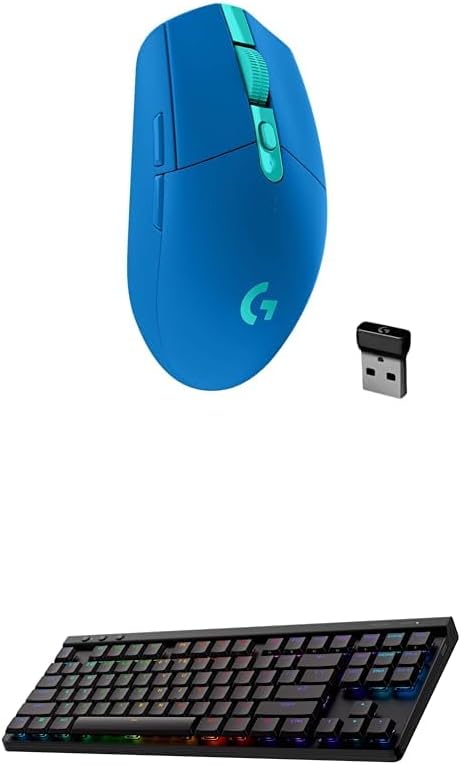 Logitech G305 Lightspeed Wireless Gaming Mouse, Hero Sensor, 12,000 DPI, Lightweight, 6 Programmable Buttons, 250h Battery, On-Board Memory, Compatible with PC, Mac - Black