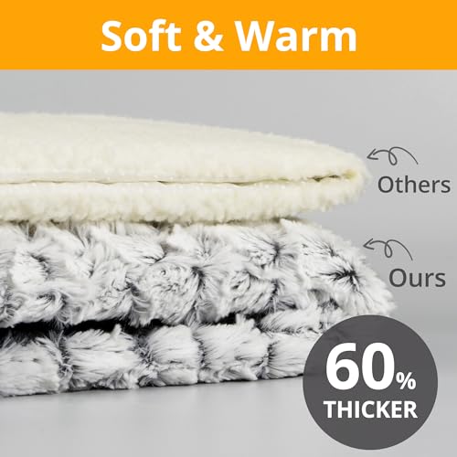 Self Warming Cat Bed, 24" x 18" Ultra Soft Cat Dog Pet Heating Pad for Indoor Outdoor, Non-Slip Heated Cat Mat Thermal Blanket