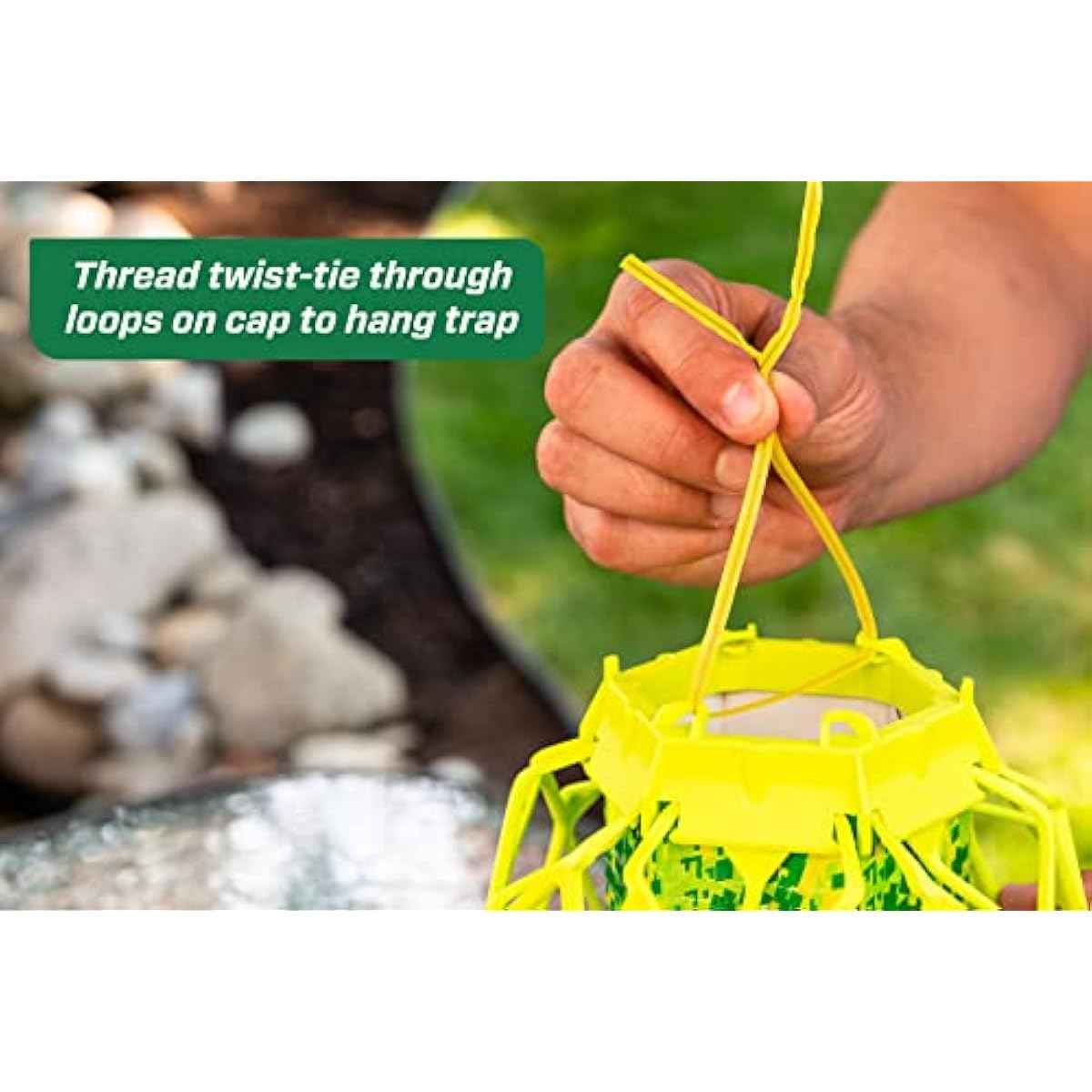 RESCUE! VisiLure® TrapStik for Wasps, Mud Daubers, Carpenter Bees – 2 Pack