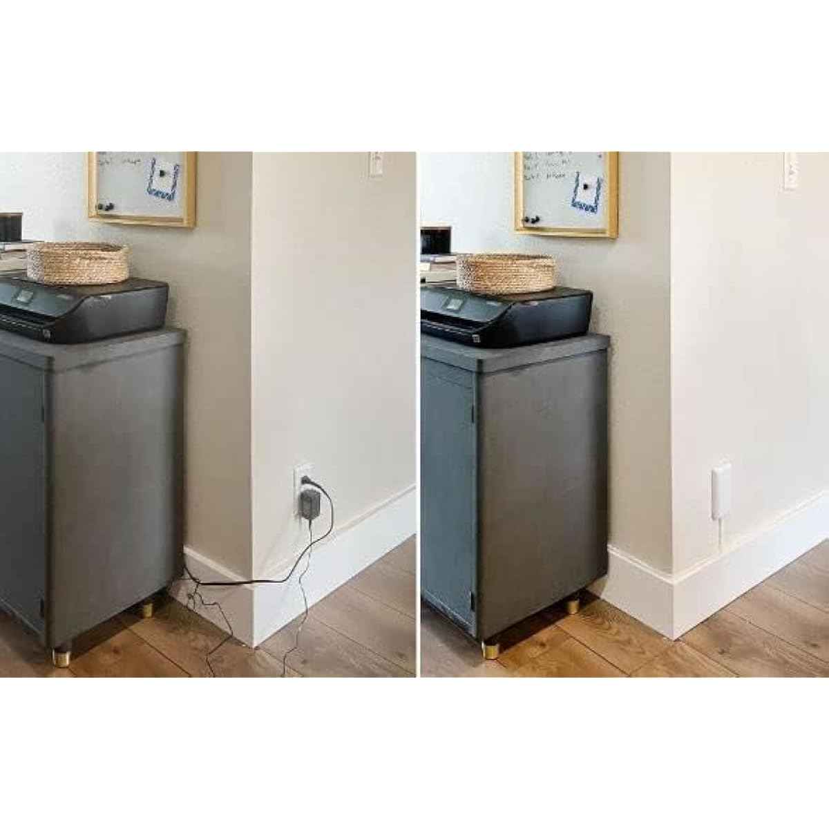 Sleek Socket Original & Patented Flat Ultra-Thin Outlet Concealer with Extension Cord Kit, Multi Outlets Power Strip, Ideal for Home Improvement, Hide Bulky and Messy Cords, 3ft