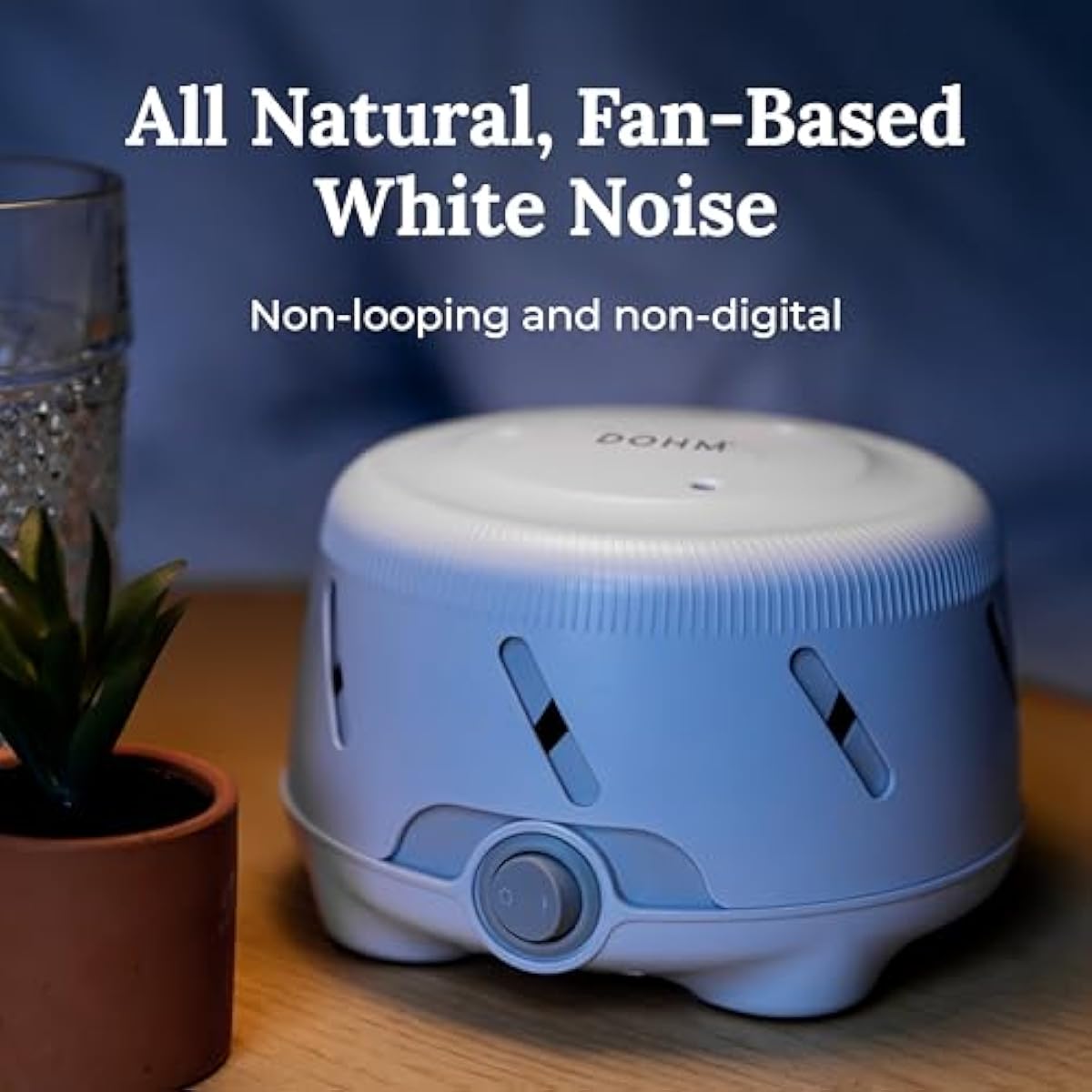 Yogasleep Dohm Uno White Noise Sound Machine, Real Fan Inside for Non-Looping White Noise, Sleep Aid, Office Privacy & Meditation for Adults & Baby, Registry Gift (White)