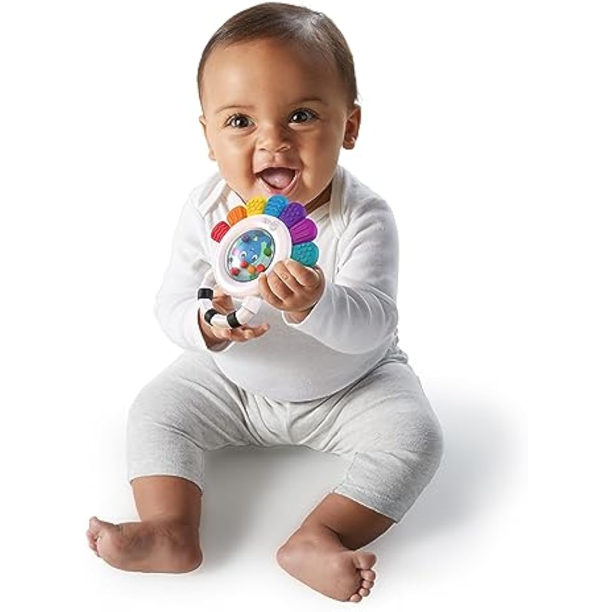 Baby Einstein Outstanding Opus The Octopus Sensory Rattle & Teether Multi-Use Toy, BPA Free & Chillable, 3 Months & up, Multicolored
