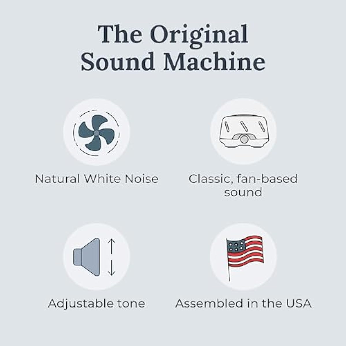 Yogasleep Dohm Uno White Noise Sound Machine, Real Fan Inside for Non-Looping White Noise, Sleep Aid, Office Privacy & Meditation for Adults & Baby, Registry Gift (White)