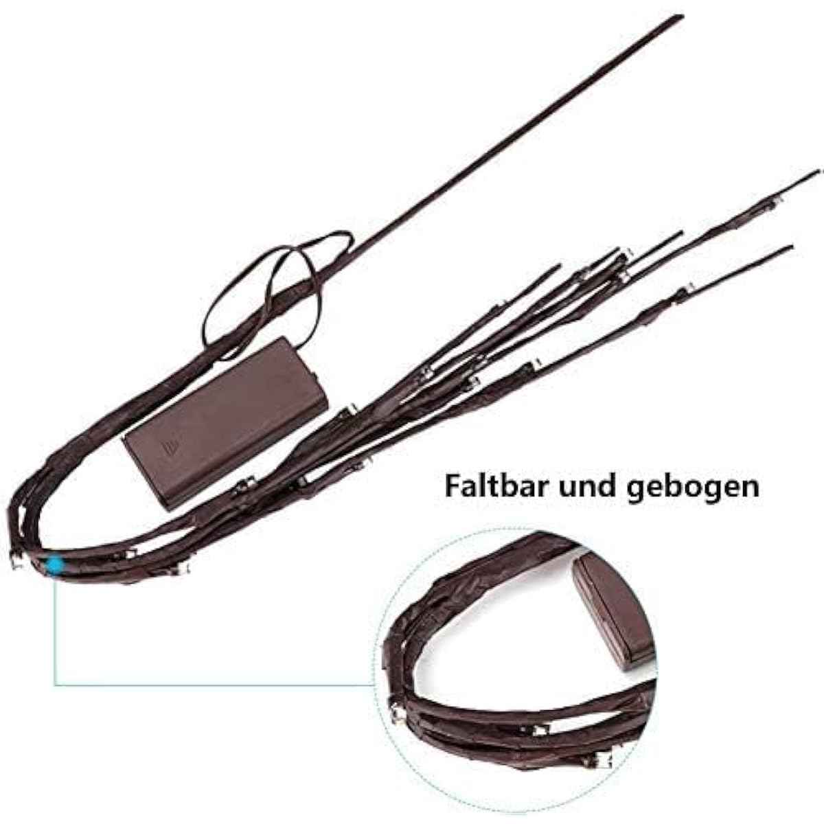 DK177 2 Pack Led Branch Light Battery Operated Lighted Branch Vase Filler Willow Tree Artificial Little Twig Power Brown 30 Inch 20 LED for Home Outdoor Indoor Romantic Decoration, White Light