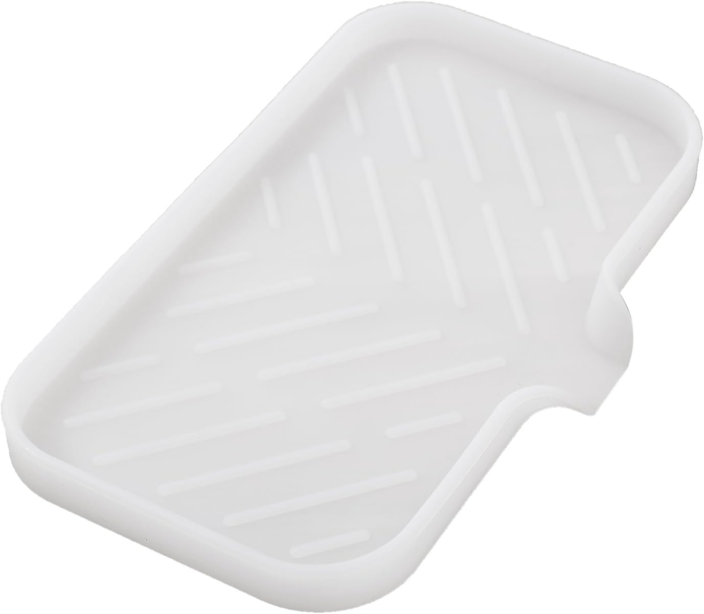 Silicone Bathroom Soap Dishes with Drain Spout-Bathroom and Kitchen Sink Organizer,Sponge Holder,Dish Soap Tray,Perfect for Dispenser,Scrubber,Bottle,Cup on Sink or Counter-Black 4.9"Γ3.2"