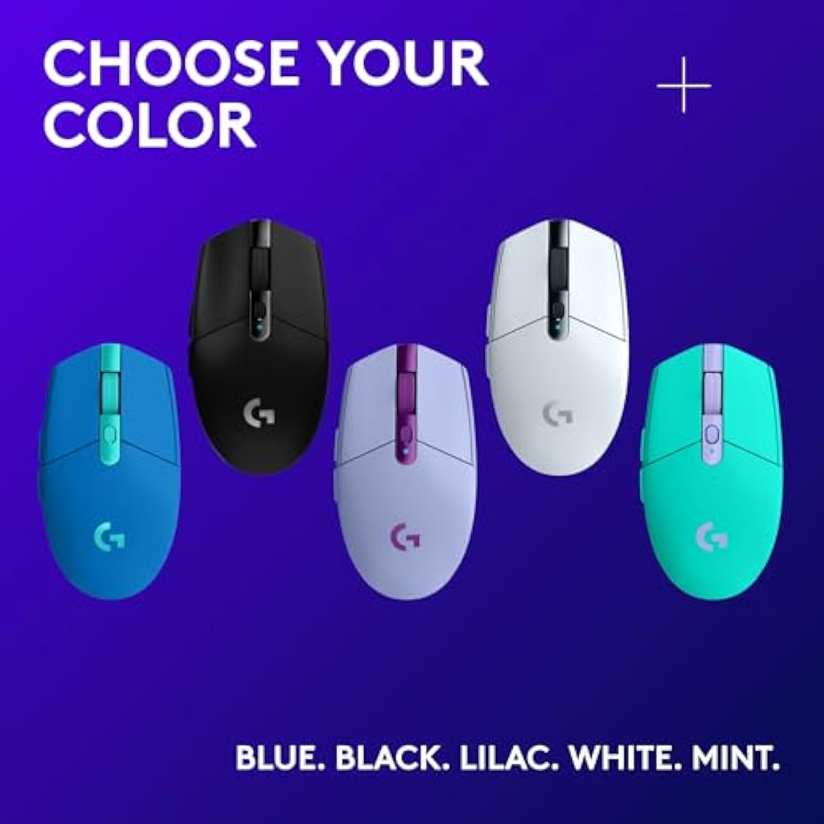 Logitech G305 Lightspeed Wireless Gaming Mouse, Hero Sensor, 12,000 DPI, Lightweight, 6 Programmable Buttons, 250h Battery, On-Board Memory, Compatible with PC, Mac - Black