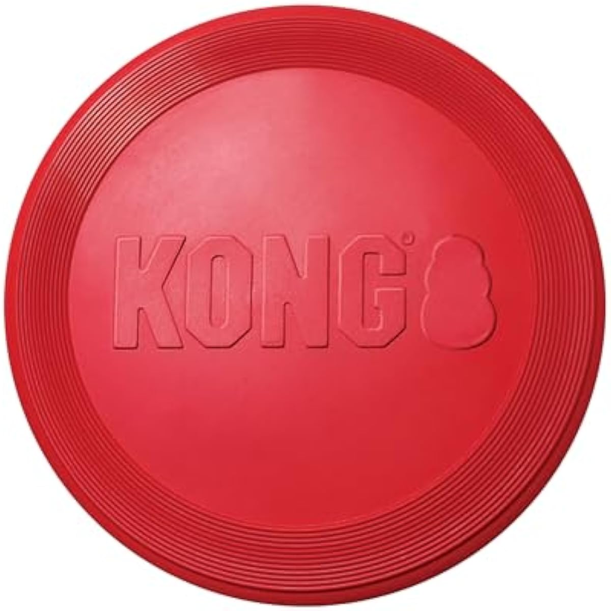 KONG Flyer - Durable Dog Toy for Outdoor Playtime - Natural Rubber Flying Disc, Dog Toy for Fetch - Safer Disc for Healthy Activity - for Medium/Large Dogs
