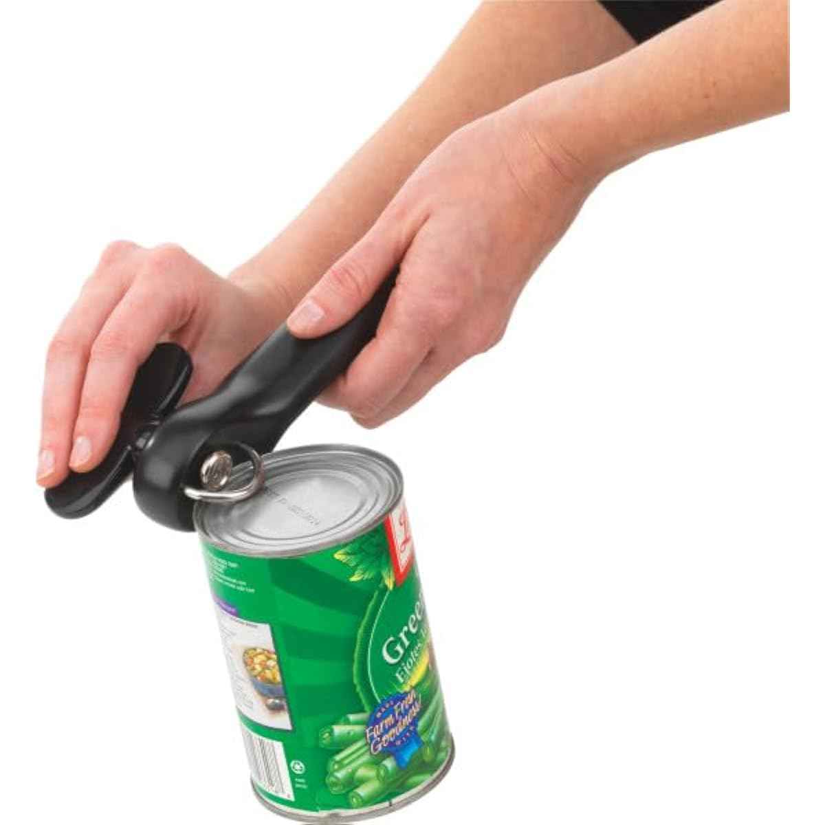 Good Cook Can Opener, Safe Cut Manual Can Opener, no Sharp Can Edges, Black