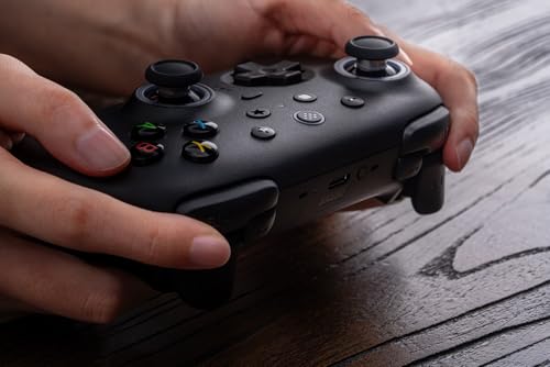 8BitDo Ultimate 2 Wireless Controller for Windows PC, Apple, Steam & Android, Gaming Controller with TMR Joysticks, Hall/Tactile Triggers, Motion Control, RGB Fire Ring, 1000Hz Polling Rate, Black
