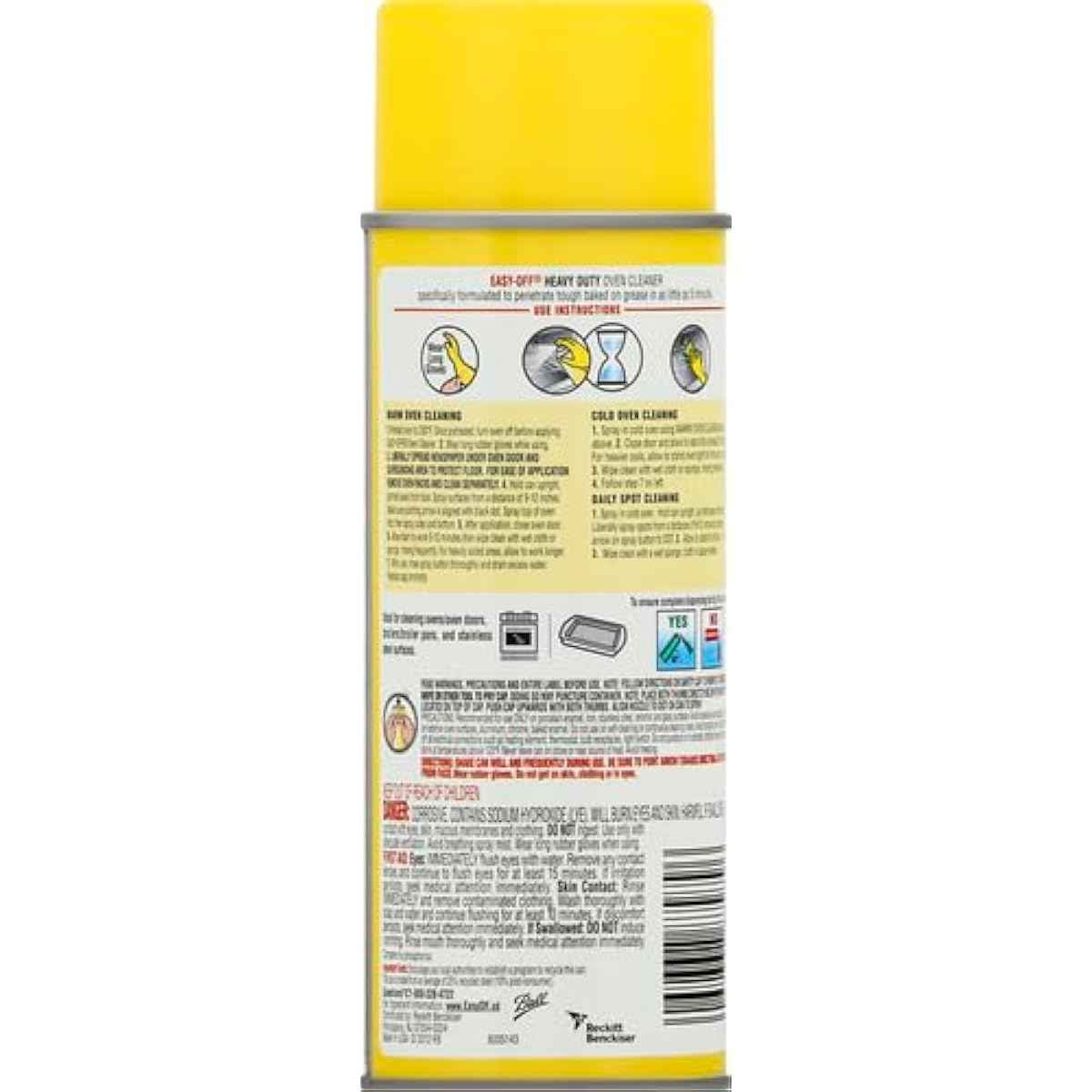 Easy Off Heavy Duty Oven Cleaner, Regular Scent 14.5 oz Can (Pack of 2)