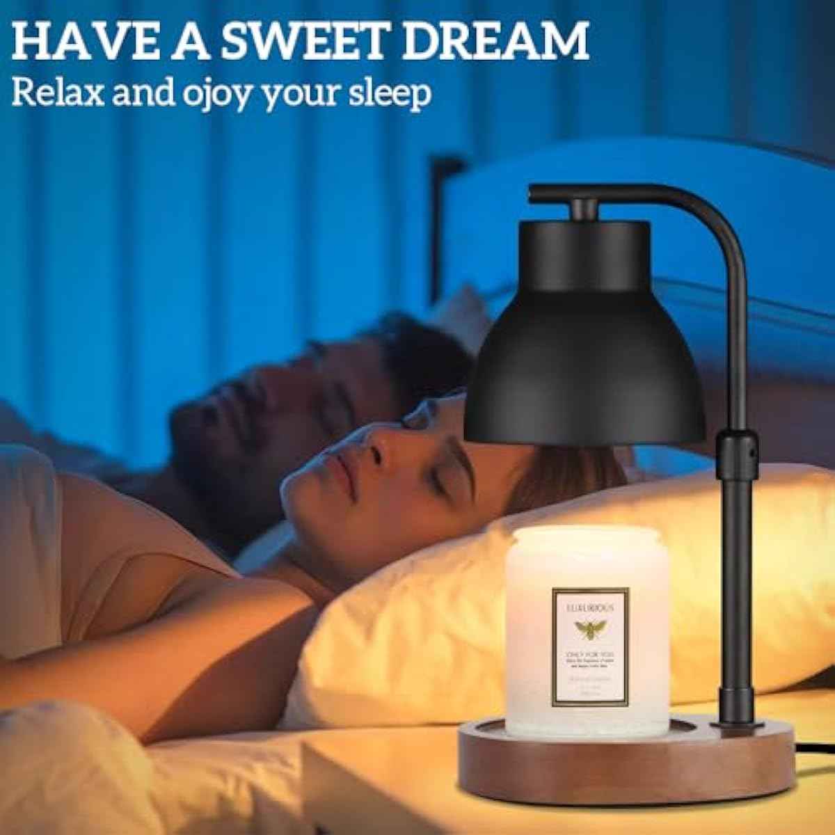 Dimmable Candle Warmer Lamp Adjustable Height Electric Wax Melt Warmer for Jar Scented Candles Suitable for Home Office Decor Birthday Gifts for Women Mom GrandmaοΌwith 2 BulbsοΌ