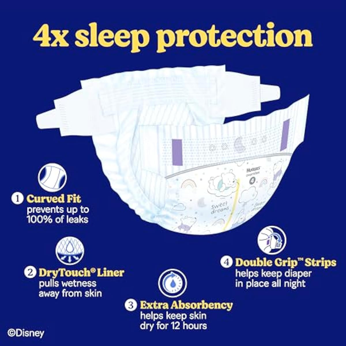 Huggies Overnites Size 5 Overnight Diapers (27+ lbs), 50 Ct, Packaging May Vary