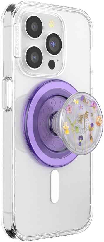 PopSockets Phone Grip with Expanding Kickstand, Adhesive Grip, Cute PopSockets - Purple Fields