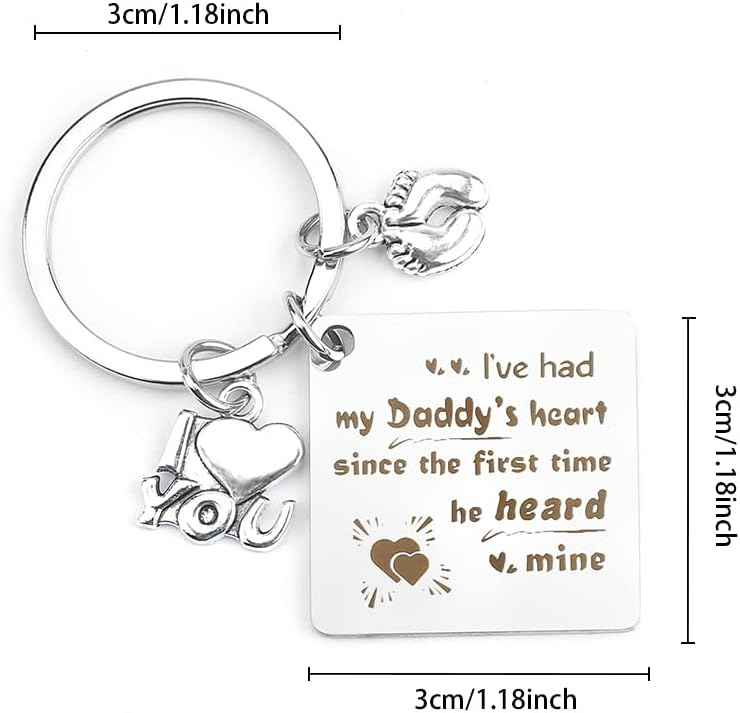 Daddy Gifts,Father's Day Gifts,Daddy to Be Gifts Presents Keychain Dad Birthday Valentines Christmas Gifts