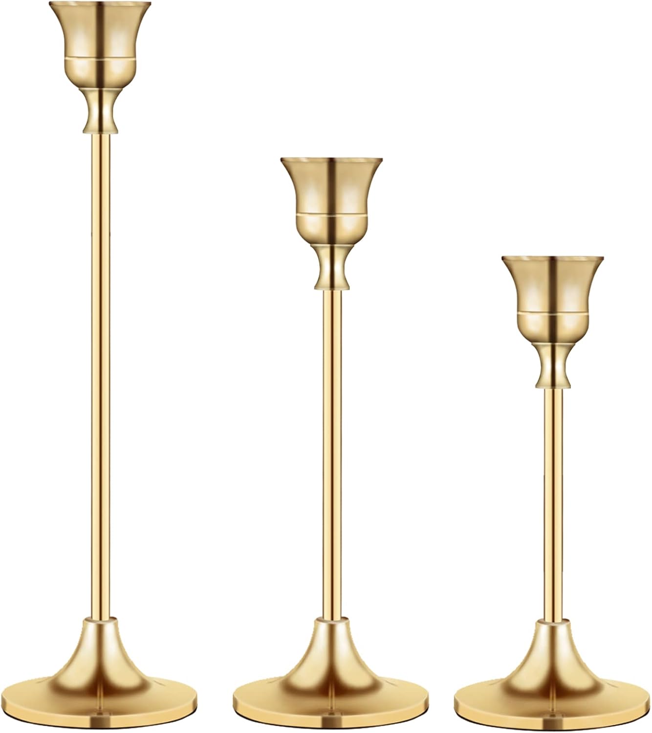 Candlestick Holders,Taper Candle Holder for Candlesticks Gold Brass Vintage Candle Stick Candle Holders Candelabra Candle Holder for Fireplace Party Dining Home