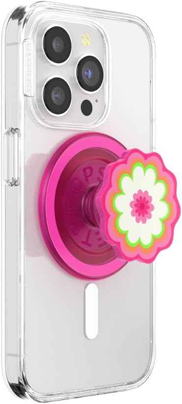 PopSockets Phone Grip with Expanding Kickstand, Adhesive Grip - Neon Pink