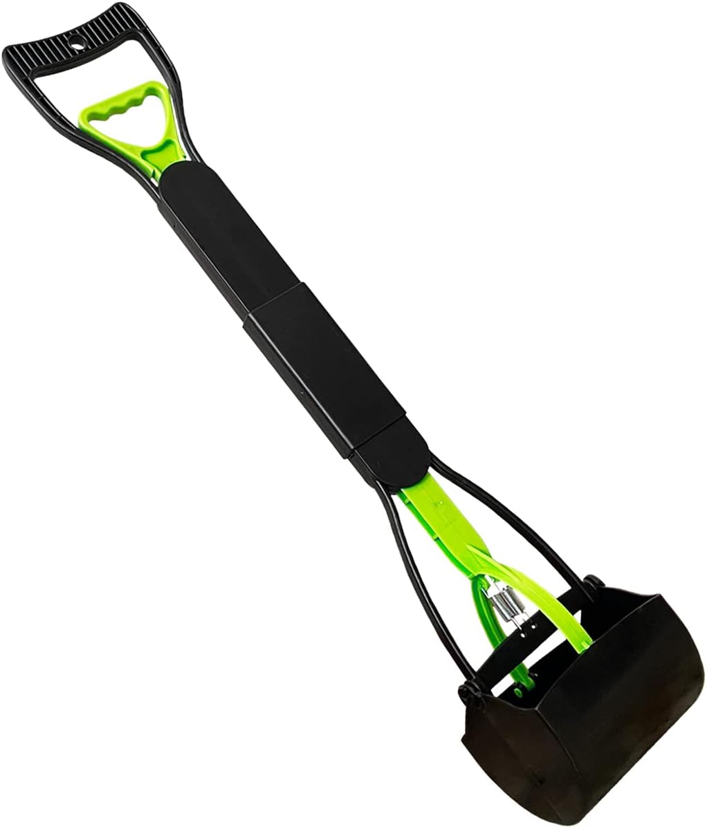 Non-Breakable Pooper Scooper for Large Medium & Small Dogs Heavy Duty, 28“Long Handled Dog Poop Scooper for Grass,Durable Dog Poop Pick Up Tool, Poop Grabber