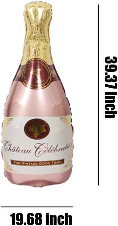 Champagne Bottle Balloons Champagne Glass Balloon Mylar Foil Balloons Birthday Engagement Bachelorette Party Bridal Shower Wedding Celebration Anniversary Decorations 4PCS