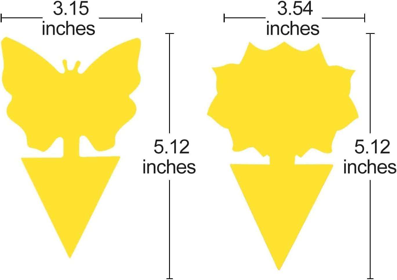 64 Pcs Sticky Trapz for gnat, Yellow Stick Traps for Plants, Fungus gnat Traps Double Side with Shovel, Indoor Safe for Gnat, Fruit Fly, White Fly, Aphid, Leaf Miner