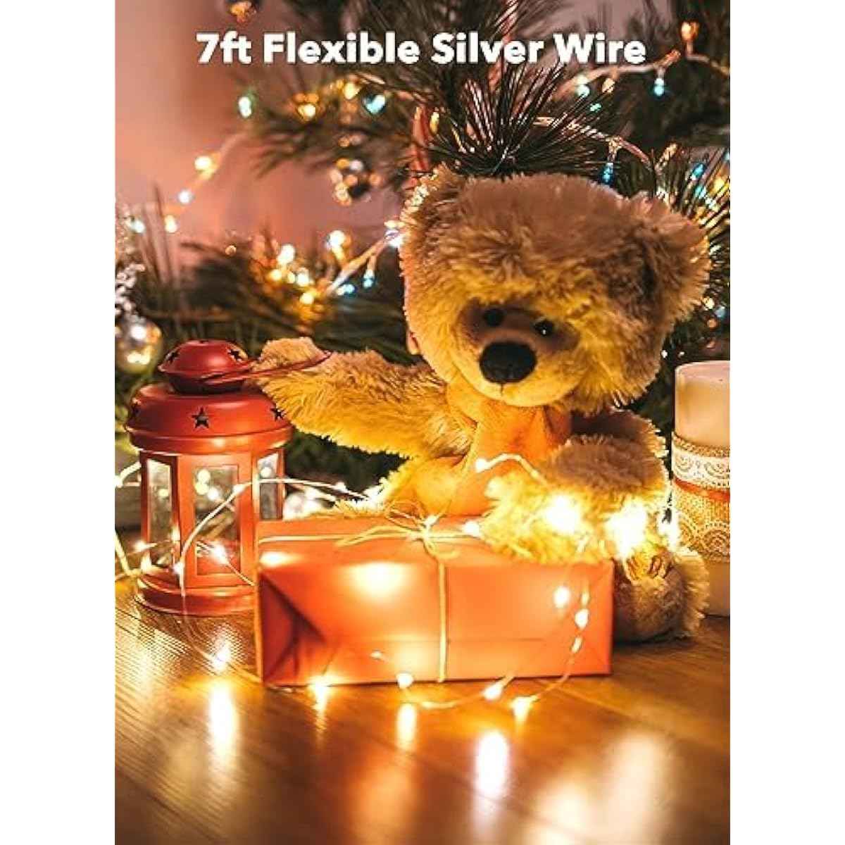 Brightown 12 Pack LED Fairy Lights, Battery Operated 7FT Firefly String Lights with 20 Waterproof LEDs on Silver Wire for DIY Crafts, Wedding Centerpieces, Party & Christmas Décor