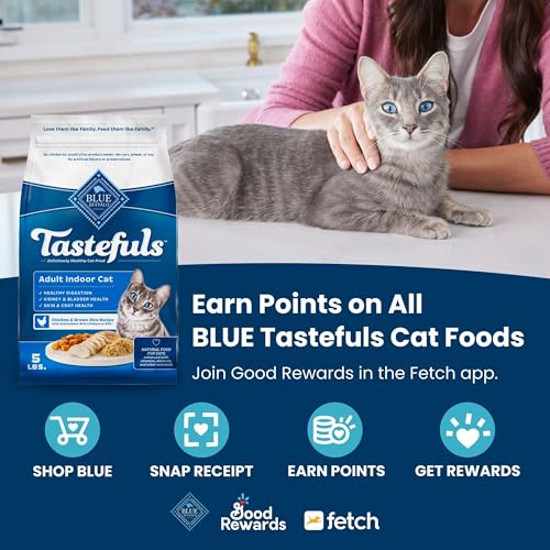 Blue Buffalo Tastefuls Adult Dry Cat Food, Sensitive Stomach Formula, Made in USA, Chicken Recipe, 7-lb Bag