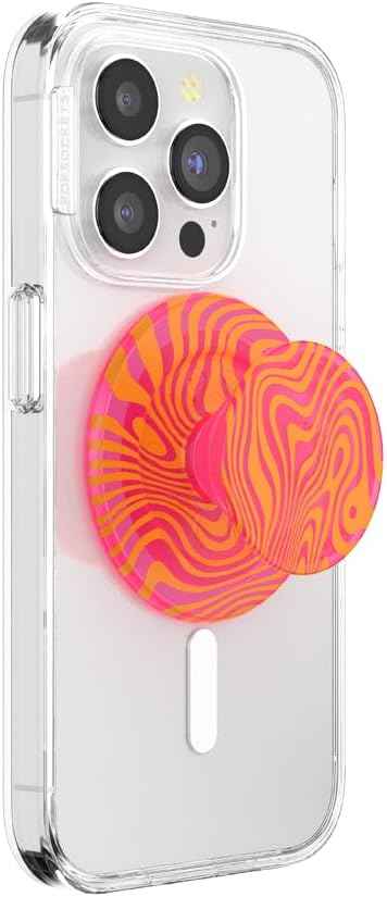 PopSockets Phone Grip with Expanding Kickstand, Adhesive Grip - Neon Pink