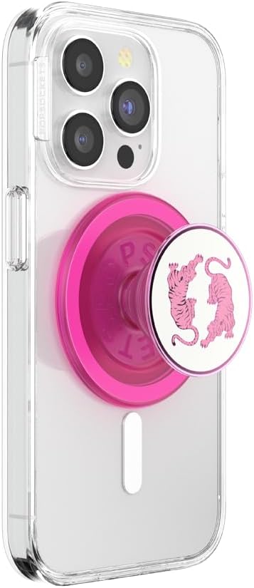 PopSockets Phone Grip with Expanding Kickstand, Adhesive Grip - Neon Pink