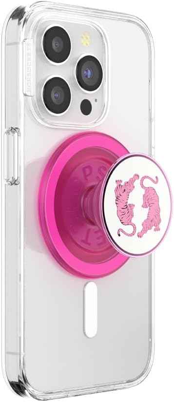 PopSockets Phone Grip with Expanding Kickstand, Adhesive Grip - Neon Pink