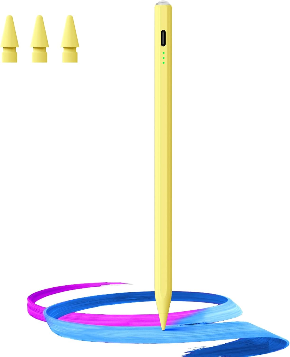 Stylus Pen for iPad(2018-2025)-13 Mins Fast Charge with Tilt Sensitivity & Palm Rejection for iPad 11/10/9/8/7/6th Gen, Air 7/6/5/4/3/M3/M2, Pro 13"/12.9"/11"/M4, Mini 7/6/5th, White