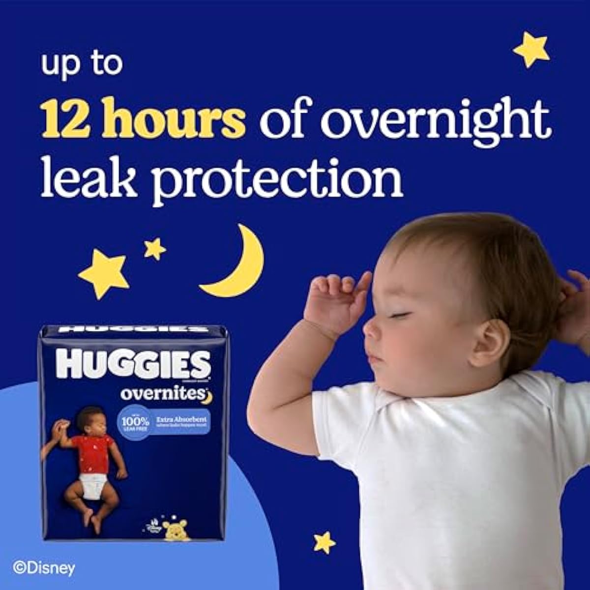 Huggies Overnites Size 5 Overnight Diapers (27+ lbs), 50 Ct, Packaging May Vary