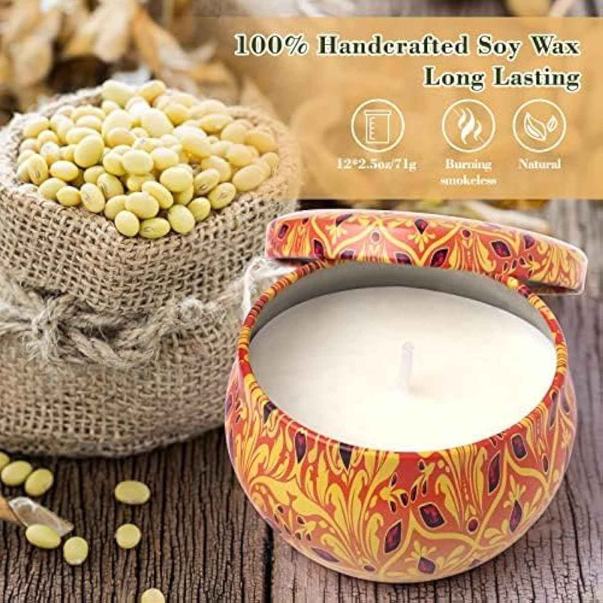Scented Candles for Women, Candles for Home Scented, 12 Pack Soy Wax Christmas Gifts Sets, Birthday Gifts for Women Best Friends Sister Colleague