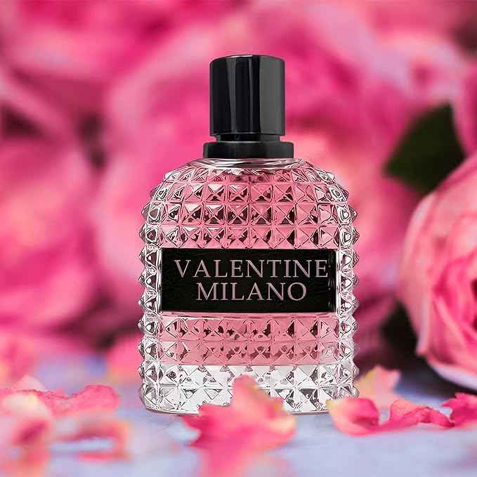 Valentine Milano Couple Set Perfume Gift Set for Women/Men EDP – (100ml x2) Amber Floral & Oriental Scents, Cologne with a Modern Twist Elegant, Plus 2 Refillable 5ml Travel Spray Bottles.