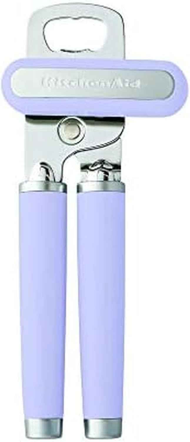 KitchenAid Classic Multifunction Can Opener and Bottle Opener Easy to Use, Razor Sharp Stainless Steel Cutting Wheel, Soft Ergonomic Handles, Black