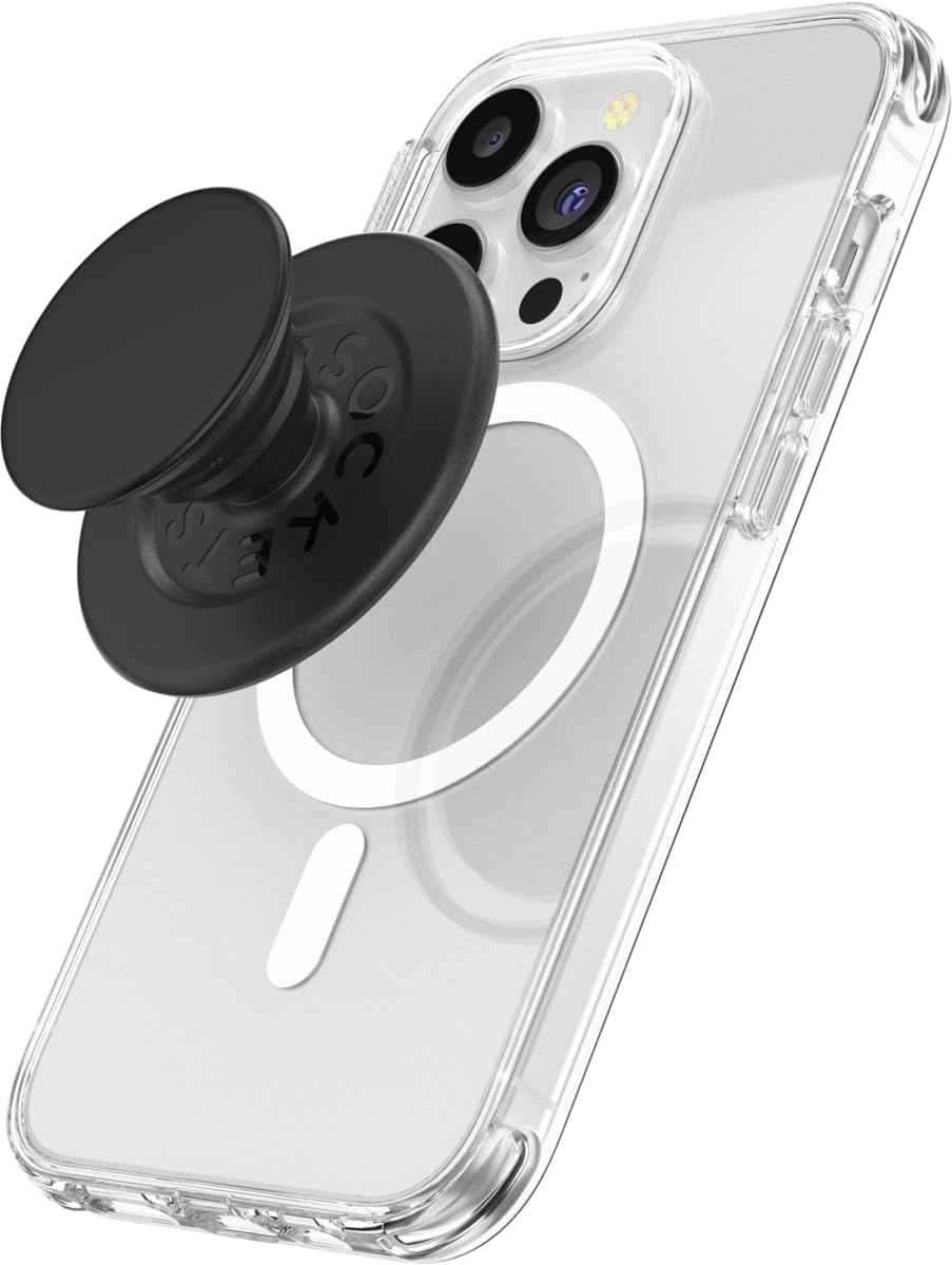 PopSockets Phone Grip with Expanding Kickstand, Adhesive Grip - Black