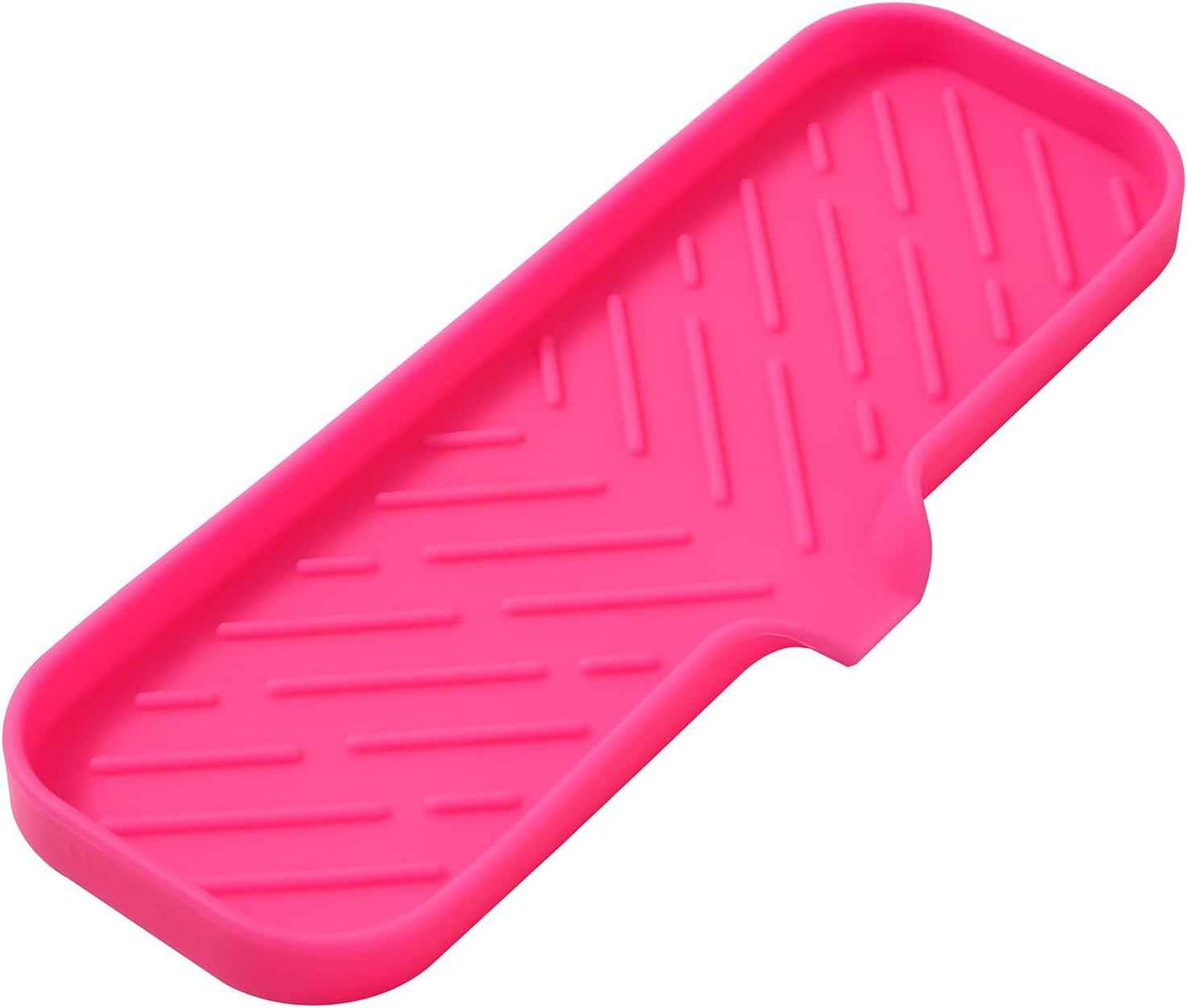 Silicone Bathroom Soap Dishes with Drain Spout-Bathroom and Kitchen Sink Organizer,Sponge Holder,Dish Soap Tray,Perfect for Dispenser,Scrubber,Bottle,Cup on Sink or Counter-Black 4.9"Γ3.2"