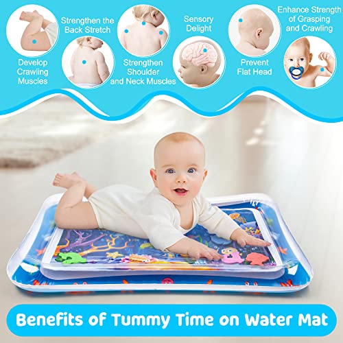 Tummy Time Water Mat丨Inflatable Tummy Time Water Play Mat for Babies, Infants and Toddlers 3 to 24 Months Promote Development Toys Baby Toys essentials and Gifts