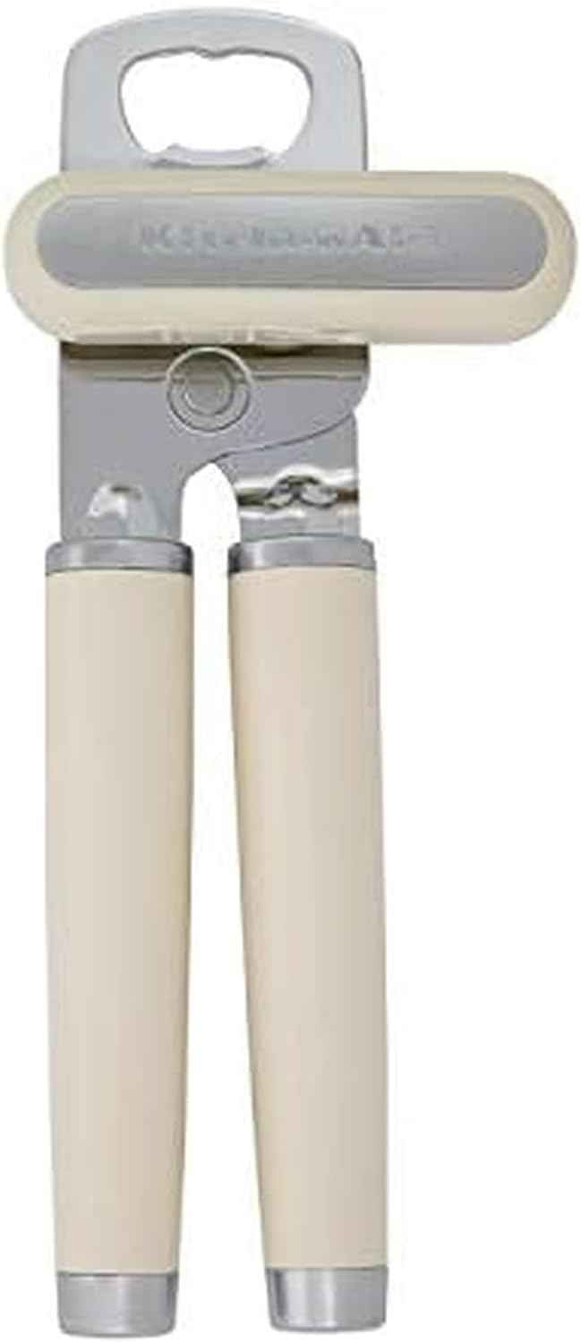 KitchenAid Classic Multifunction Can Opener and Bottle Opener Easy to Use, Razor Sharp Stainless Steel Cutting Wheel, Soft Ergonomic Handles, Black