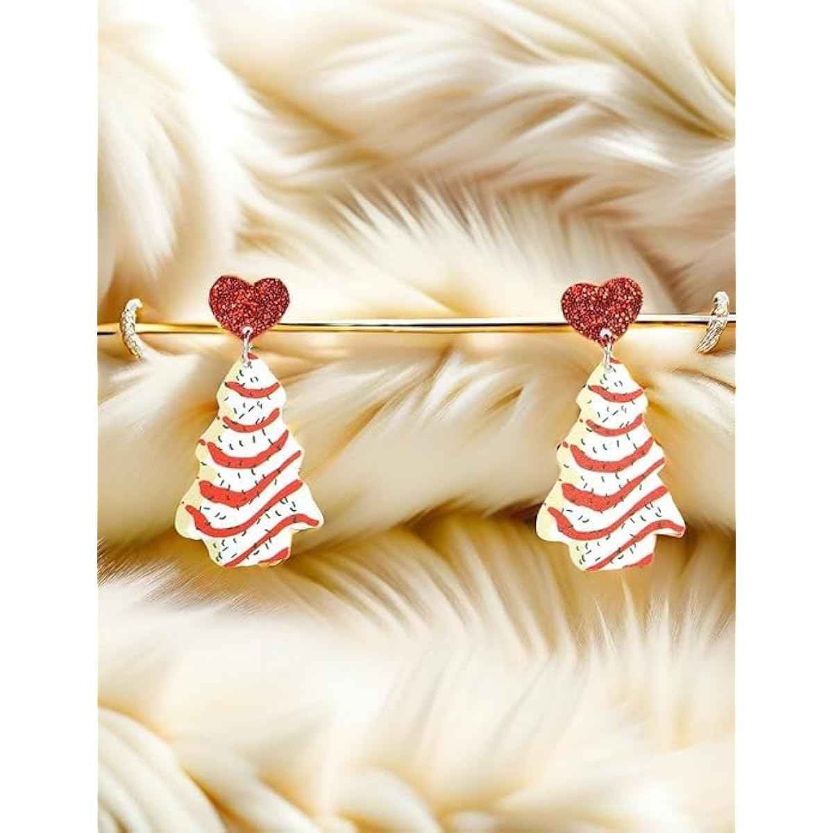 Christmas Earrings For Women, Xmas Accessories, Red White Green Drop Dangle Earrings for Holiday, Christmas Jewelry Gift.