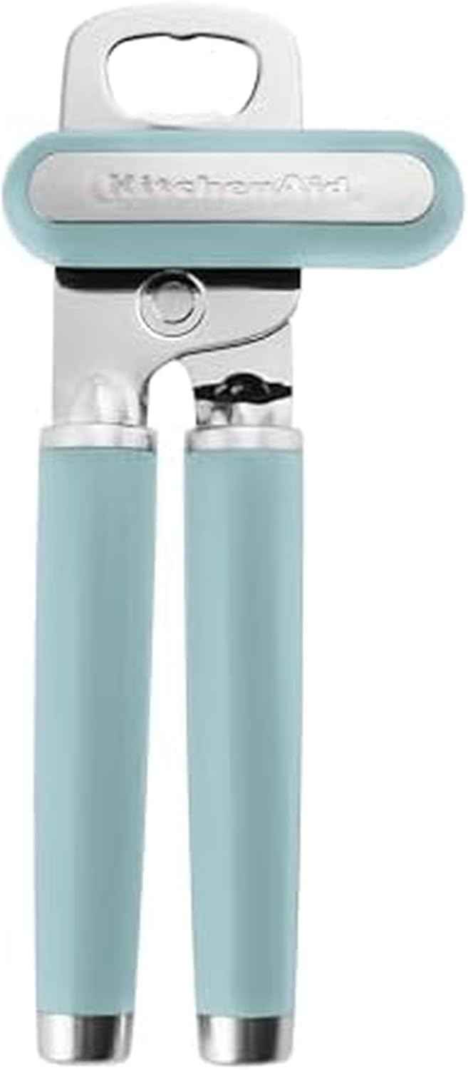 KitchenAid Classic Multifunction Can Opener and Bottle Opener Easy to Use, Razor Sharp Stainless Steel Cutting Wheel, Soft Ergonomic Handles, Black