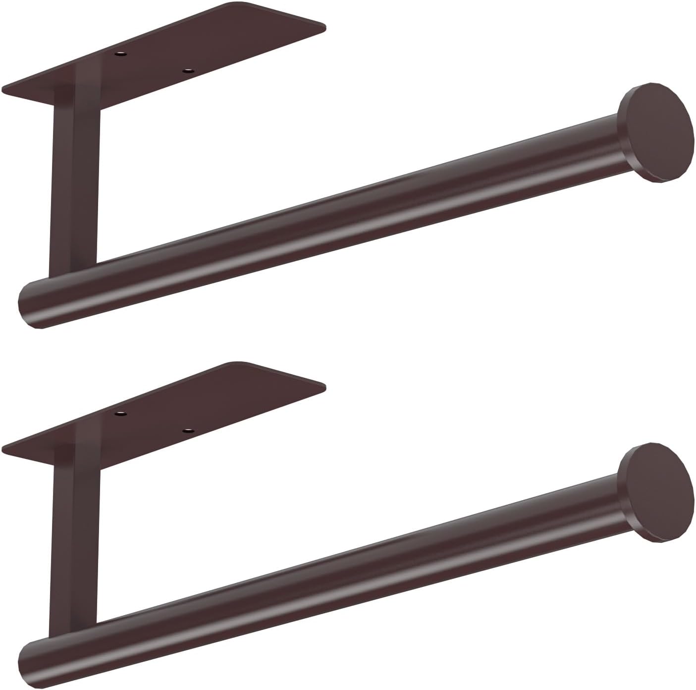 ASTOFLI Paper Towel Holder Under Cabinet No Drilling, Self Adhesive Paper Towel Holder Wall Mount for Kitchen Rack, Under Counter Napin Holder No Drill, RV, 304 Stainless Steel 12 Inch Matte Black