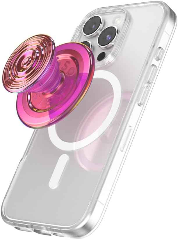PopSockets Phone Grip with Expanding Kickstand, Adhesive Grip - Neon Pink