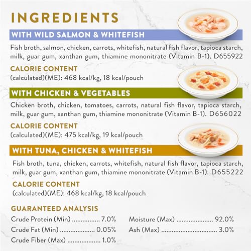 Purina Fancy Feast Lickable Broth Topper Complement Creamy Wet Cat Food Variety Pack - (Pack of 12) 1.4 oz. Pouches