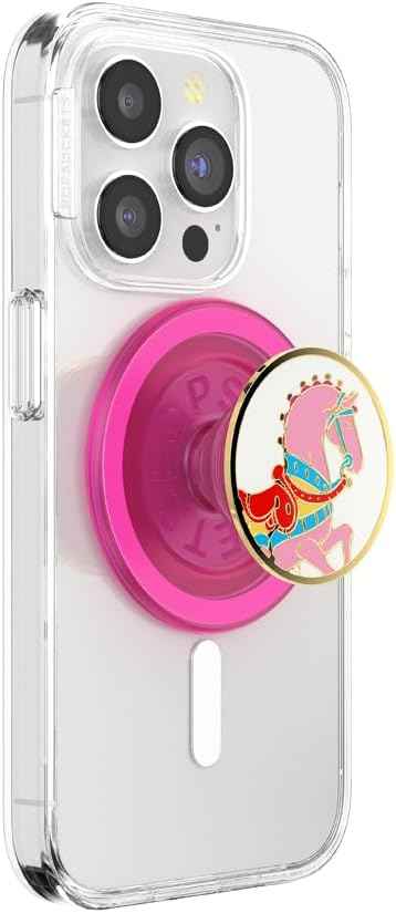 PopSockets Phone Grip with Expanding Kickstand, Adhesive Grip - Neon Pink